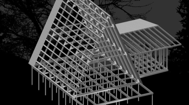 Домокомплект ЛСТК Шалаш A-FRAME 8х8м  | Для самостоятельной сборки