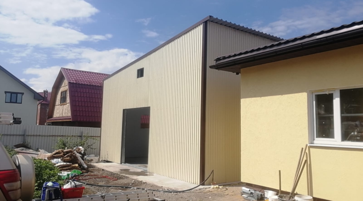 Готовый проект: Строительство гаража 8×8 из ЛСТК под ключ | Фото и описание